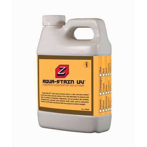 Z Aqua-Stain UV Concrete Countertop Solutions Choose Color 1 Quart 