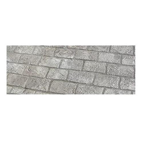 Cobble Brick Concrete Overlay Paper Pattern Stenciled