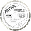 Silencer III Blade for Quartzite - Premium Bridge Saw Blade Alpha Professional Tools 18" 