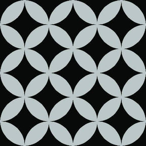 Geometric Diamond Petal Pattern - Adhesive-Backed Stencil supplies FloorMaps Inc. Negative 