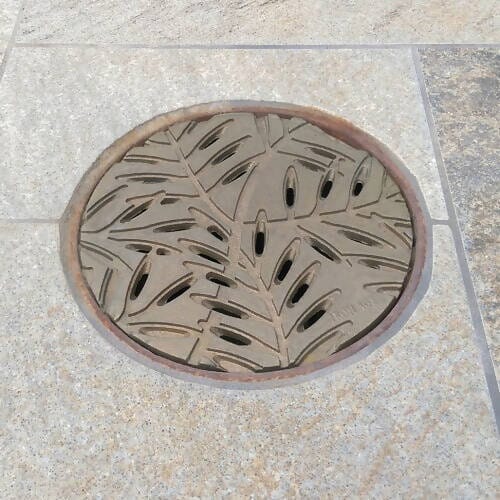 8" Diameter Locust Catch Basin Grate Iron Age Designs 