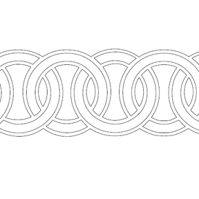 B106 - Flattoo Stencil System Surface Gel Tek 4" Border 