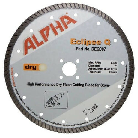 Alpha Eclipse Q Diamond Blades Alpha Professional Tools 7" (20mm arbor) 