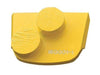 X-Series - Quick Change - Trapezoid Double Button Tooling for Concrete Concrete Polishing HQ 6 Yellow/Soft 