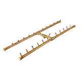 240K BTU 36" x 9" H-Style Brass Burner for Firepits Warming Trends 