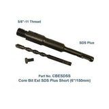 Core Bit Extenders Alpha Professional Tools 6" (150mm) - SDS Plus Shank Short 