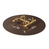 60K BTU 7.5" x 7.5" Original Brass Burner for Firepits Warming Trends Natural Gas No 18" Circular Plate