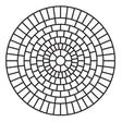 Medium Brick Rosette - Concrete Stencil Decorative Concrete Impressions 