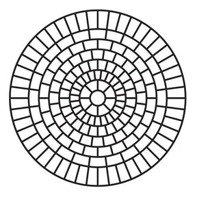 Medium Brick Rosette - Concrete Stencil Decorative Concrete Impressions 