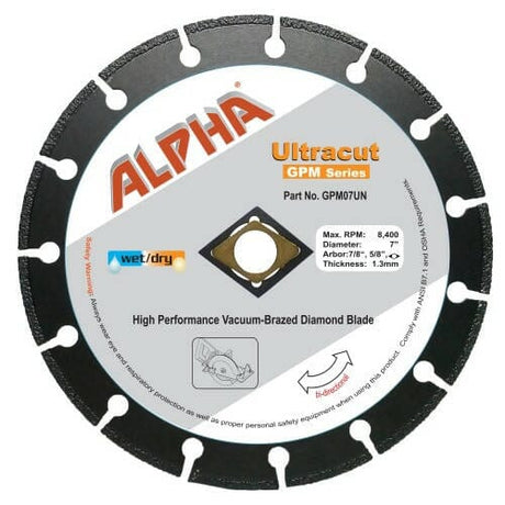 Alpha Ultracut GPM Series Blade Alpha Professional Tools 7" 