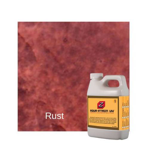 Z Aqua-Stain UV Concrete Countertop Solutions Rust 1 Quart 