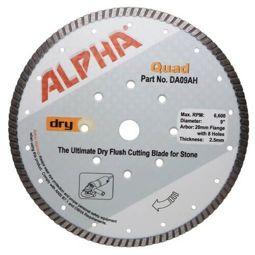 Alpha Quad Diamond Blades Alpha Professional Tools 9" 