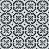 Talavera Floral Tile Pattern - Adhesive-Backed Stencil supplies FloorMaps Inc. Positive 