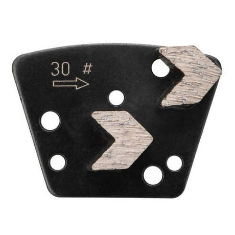 Trapezoid Bolt On Diamond Tooling - Double Arrow Segments - 30/40 Grit Syntec Diamond Tools Hard Bond (Black) Left Hand 