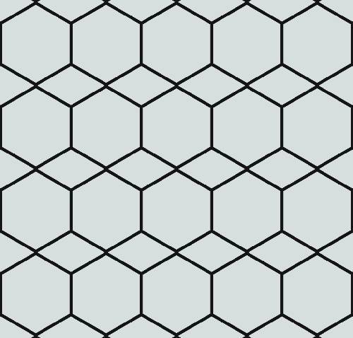 Hexagonal Honeycomb Pattern - Adhesive Backed Stencil supplies FloorMaps Inc. Positive 