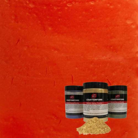 Z Counterform Metallic Epoxy Powder Concrete Countertop Solutions Orange Yellow 