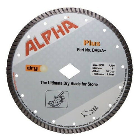 Alpha Plus Diamond Blades Alpha Professional Tools 8" 