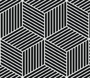 Cube Line Pattern - Adhesive-Backed Stencil supplies FloorMaps Inc. Positive 