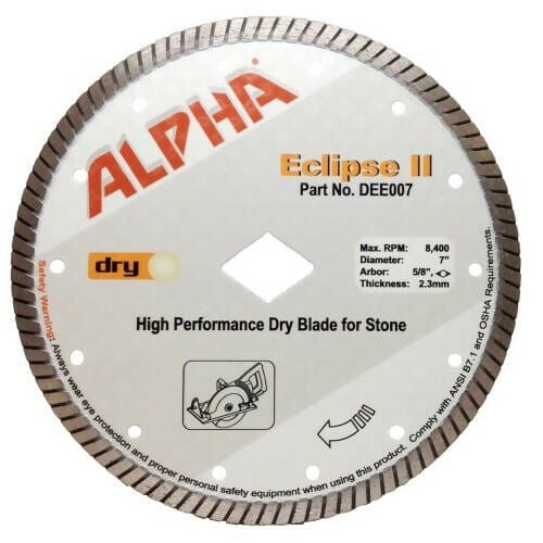 Alpha Eclipse II Diamond Blades Alpha Professional Tools 7" 