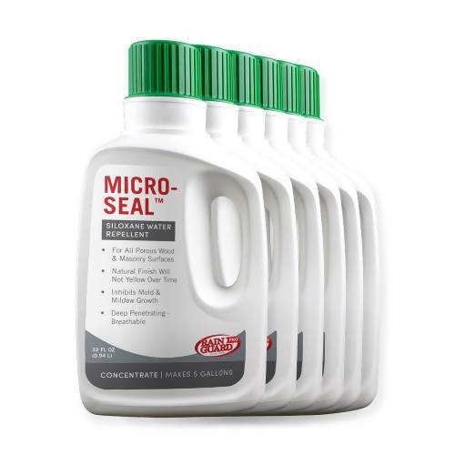 Micro-Seal Silane/Siloxane Water Repellent - Concentrate Rainguard Pro 32 oz (Makes 5 Gallons) 6-Pack 