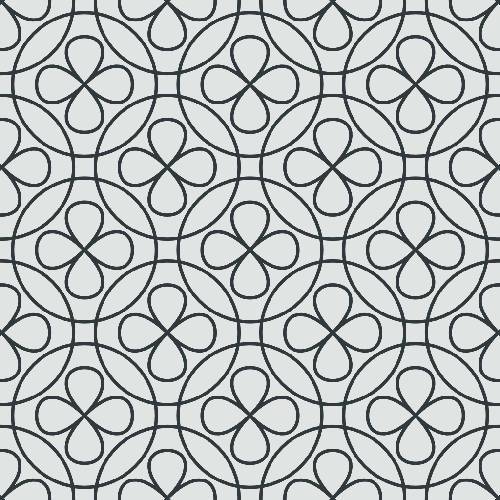 Interlocking Clover Pattern - Adhesive-Backed Stencil supplies FloorMaps Inc. Negative 