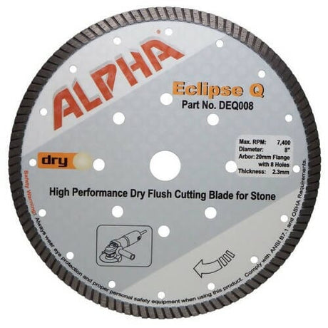 Alpha Eclipse Q Diamond Blades Alpha Professional Tools 8" (20mm arbor) 