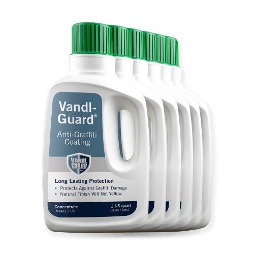VandlGuard Original Non-Sacrificial Anti-Graffiti Coating - Concentrate Rainguard Pro 32 oz Concentrate (Makes 1 Gallon) 6-Pack 