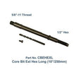 Core Bit Extenders Alpha Professional Tools 10" (250mm) - 1/2" Hex Shank Long 