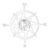 G4 - Flattoo Stencil System - Globe Compass Rose Surface Gel Tek 18" 