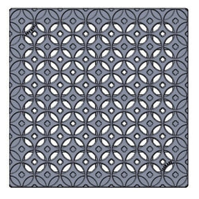 17" x 17" Interlaken Catch Basin Grate Iron Age Designs 