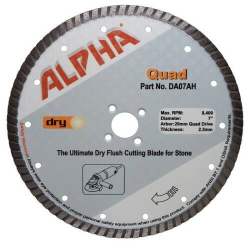 Alpha Quad Diamond Blades Alpha Professional Tools 7" 