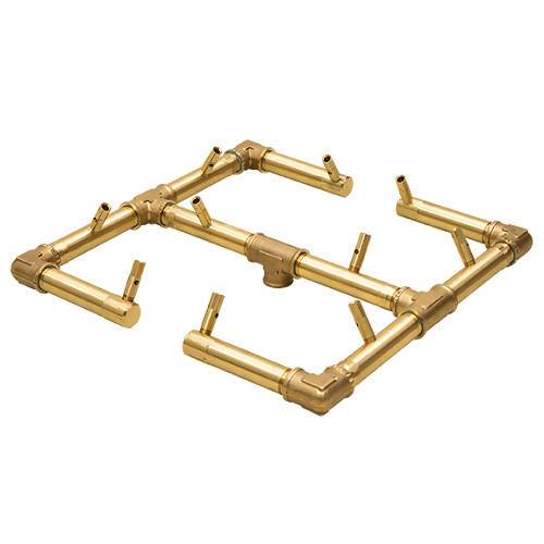 120K BTU 13" x 13" Original Brass Burner for Firepits Warming Trends 